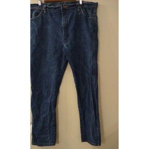 WRANGLER Premium Quality denim Relaxed Straight Jeans 40x32 Medium Wash